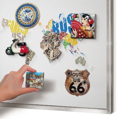 Decoratief metalen magneetbord in een zilveren lijst Kleurenkaart