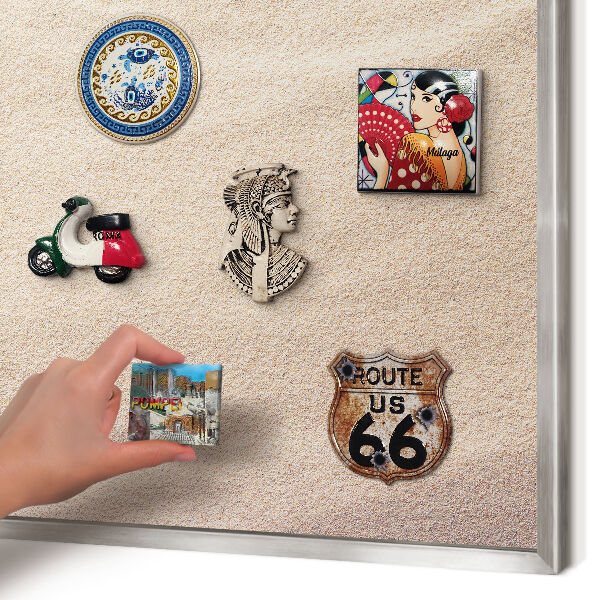 Decoratief metalen magneetbord in een zilveren lijst Zomerse ontspanning