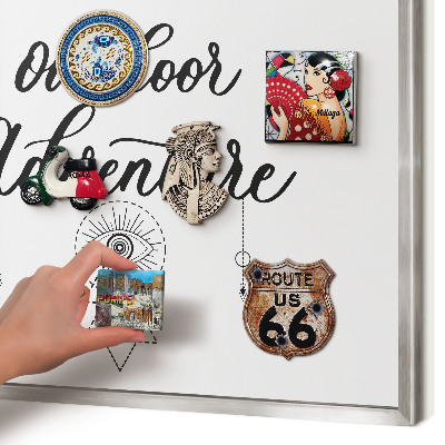 Decoratief metalen magneetbord in een zilveren lijst Buitenavontuur