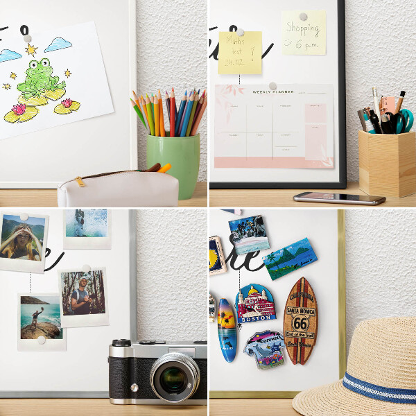 Decoratief metalen magneetbord in een zilveren lijst Buitenavontuur
