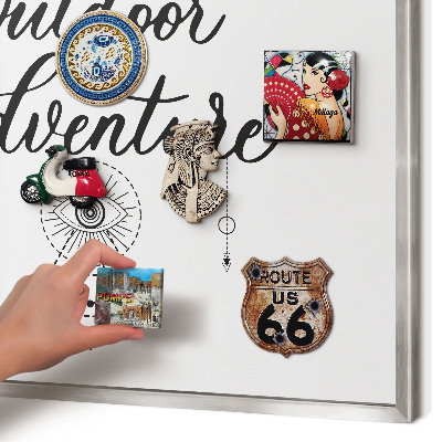 Decoratief metalen magneetbord in een zilveren lijst Buitenavontuur