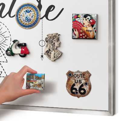 Decoratief metalen magneetbord in een zilveren lijst Buitenavontuur