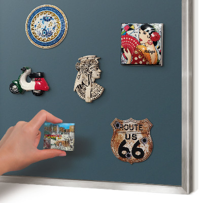 Decoratief metalen magneetbord in een zilveren lijst Turkoois