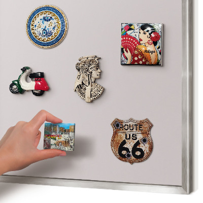 Magneetbord voor souvenir magneten met zilveren lijst Asgrijs