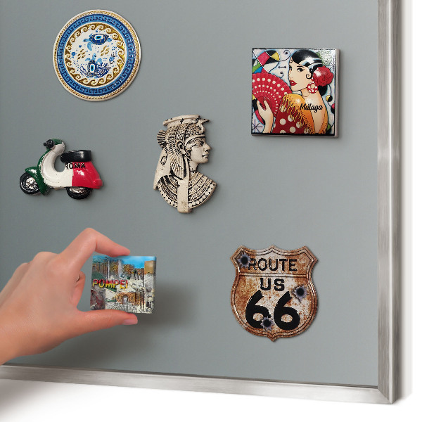 Decoratief metalen magneetbord in een zilveren lijst Blauwe gradiënt