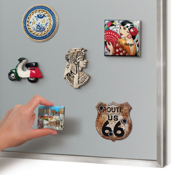 Decoratief metalen magneetbord in een zilveren lijst Blauwe gradiënt
