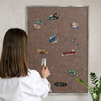 Magneetbord voor souvenir magneten met zilveren lijst Herfsttapijt