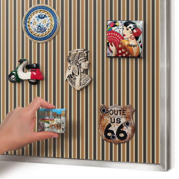 Decoratief metalen magneetbord in een zilveren lijst Geometrisch patroon