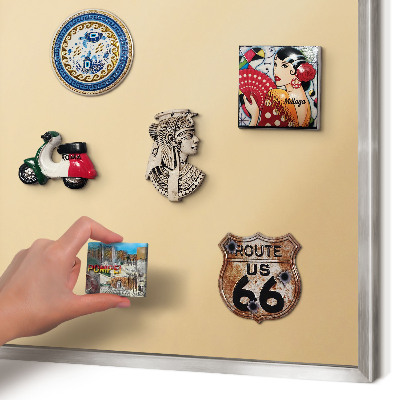 Decoratief metalen magneetbord in een zilveren lijst Romige Harmonie
