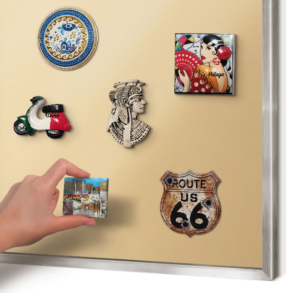 Decoratief metalen magneetbord in een zilveren lijst Romige Harmonie