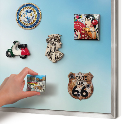 Decoratief metalen magneetbord in een zilveren lijst Blauwe lucht