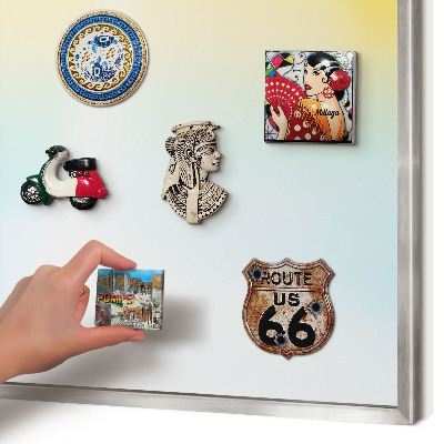 Decoratief metalen magneetbord in een zilveren lijst Pastel ontspanning