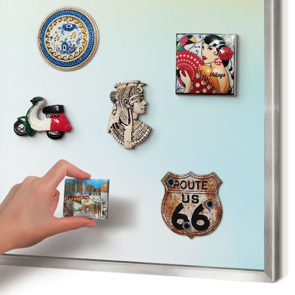 Decoratief metalen magneetbord in een zilveren lijst Pastel ontspanning