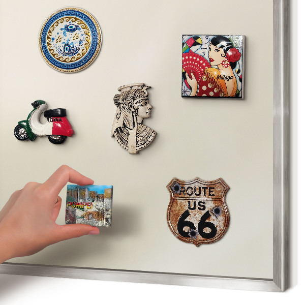 Decoratief metalen magneetbord in een zilveren lijst Misttoon