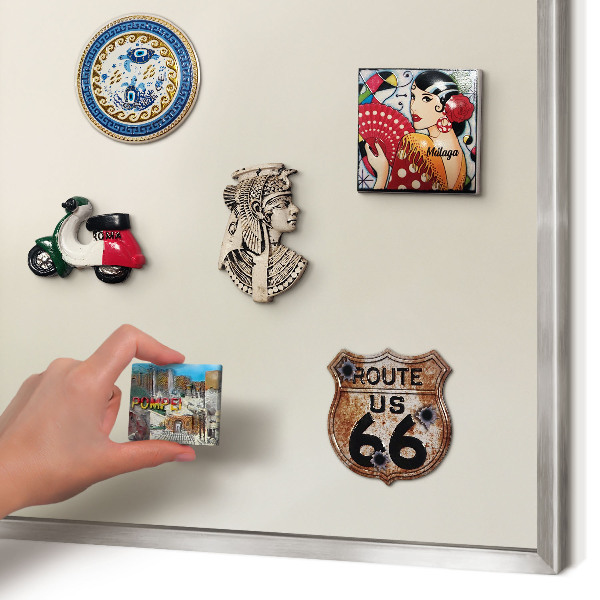 Decoratief metalen magneetbord in een zilveren lijst Misttoon