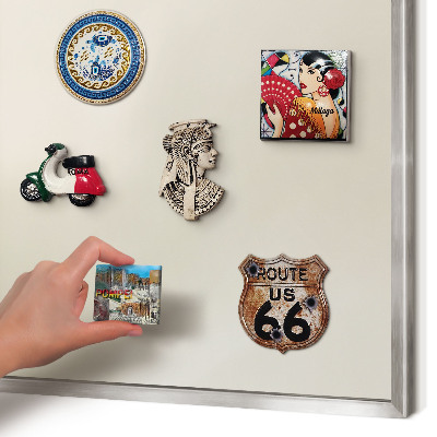 Decoratief metalen magneetbord in een zilveren lijst Misttoon