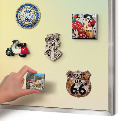 Decoratief metalen magneetbord in een zilveren lijst Kleurovergang