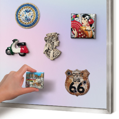 Magneetbord voor souvenir magneten met zilveren lijst Pastelkleurige overgang