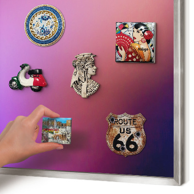 Decoratief metalen magneetbord in een zilveren lijst Kleuren van harmonie