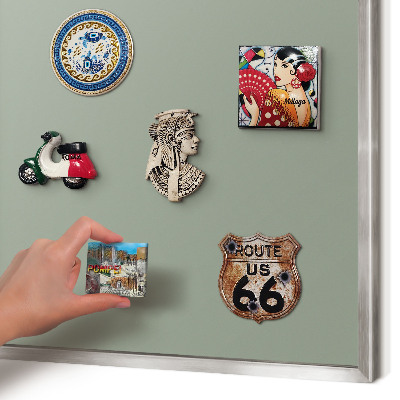 Magneetbord voor souvenir magneten met zilveren lijst Verstandig