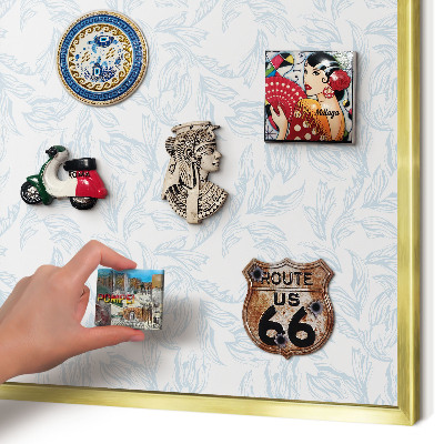 Metalen magneetbord met lijst in het goud Licht thema