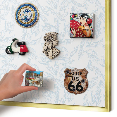 Metalen magneetbord met lijst in het goud Licht thema