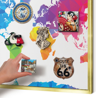 Metalen magneetbord met lijst in het goud Kleurenkaart
