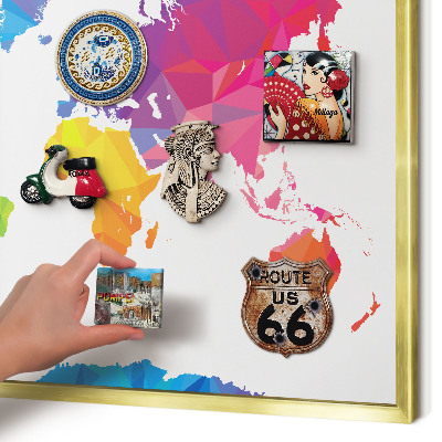 Metalen magneetbord met lijst in het goud Kleurenkaart