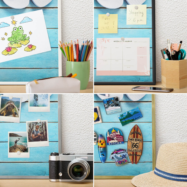 Magnetisch bord voor reismagneten met gouden lijst Vakantiesfeer