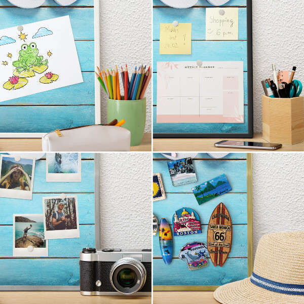 Magnetisch bord voor reismagneten met gouden lijst Vakantiesfeer
