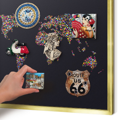 Metalen magneetbord met lijst in het goud Kleurenkaart