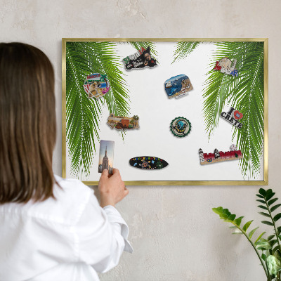 Magnetisch bord voor reismagneten met gouden lijst Exotische natuur