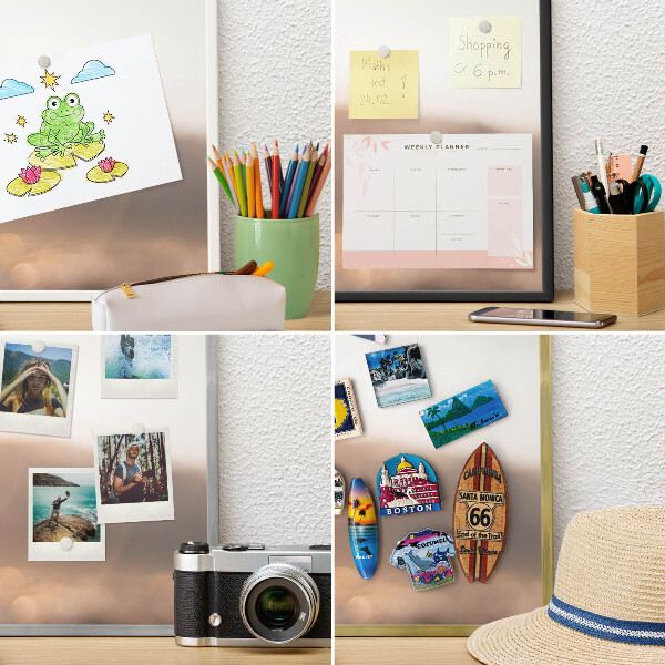 Magnetisch bord voor reismagneten met gouden lijst Retro reizen