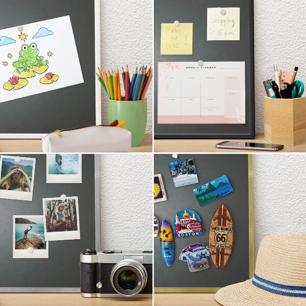 Metalen magneetbord met lijst in het goud Nachtwandeling