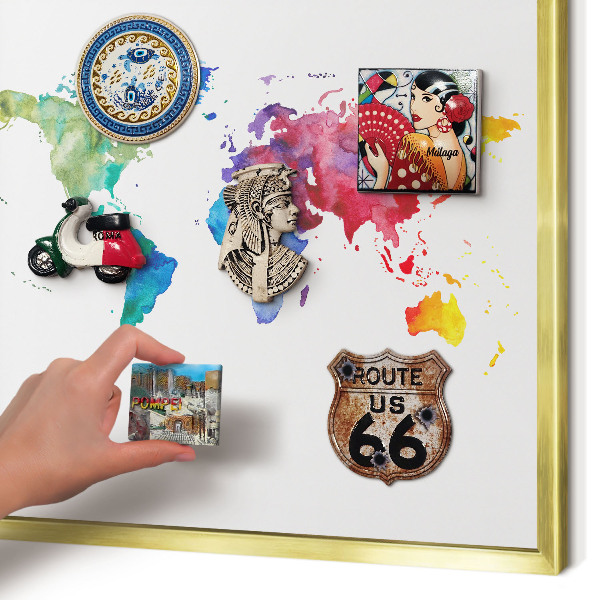 Metalen magneetbord met lijst in het goud Kleurenkaart
