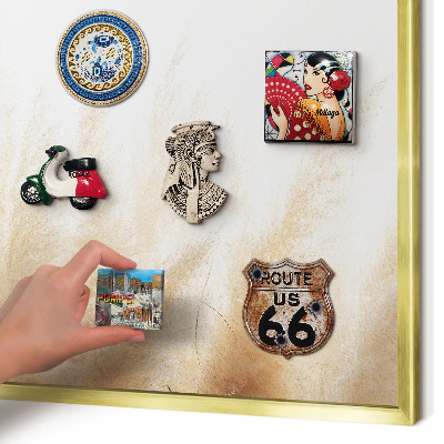 Metalen magneetbord met lijst in het goud Essentiële grassen