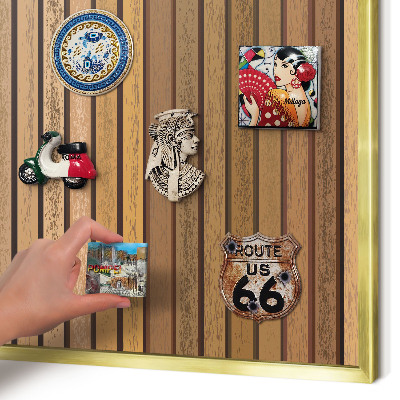 Metalen magneetbord met lijst in het goud Warme riemen