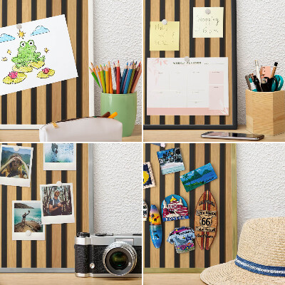 Magnetisch bord voor reismagneten met gouden lijst Houten ritmes
