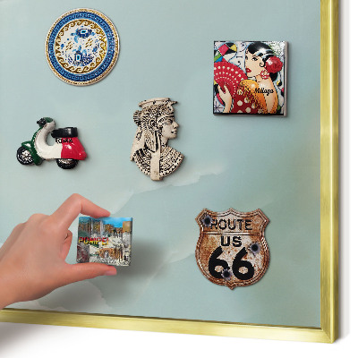 Metalen magneetbord met lijst in het goud Vreedzame harmonie