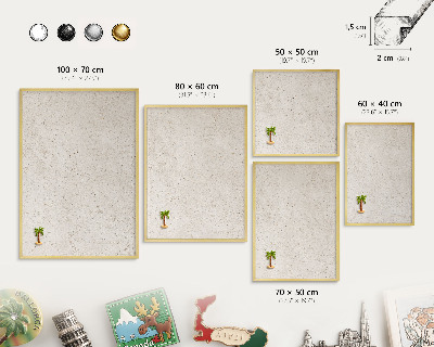 Metalen magneetbord met lijst in het goud Fijne achtergrond