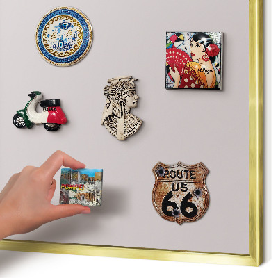 Metalen magneetbord met lijst in het goud Asgrijs