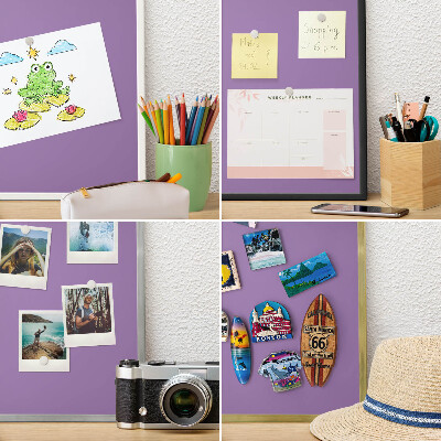Metalen magneetbord met lijst in het goud Violet