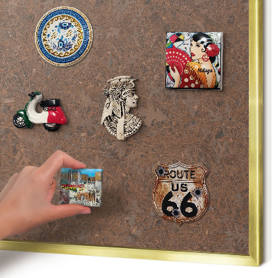 Metalen magneetbord met lijst in het goud Herfsttapijt