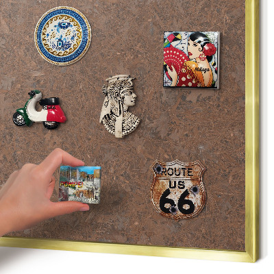 Metalen magneetbord met lijst in het goud Herfsttapijt