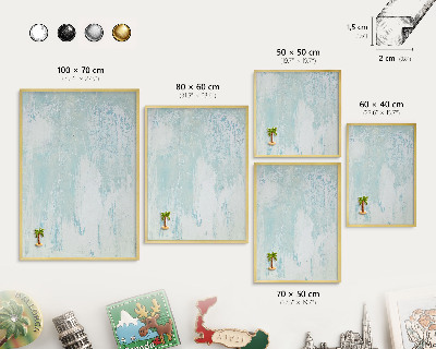 Metalen magneetbord met lijst in het goud Pastelkleurige schaafwonden