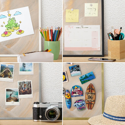 Magnetisch bord voor reismagneten met gouden lijst Elegante abstractie