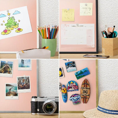 Metalen magneetbord met lijst in het goud Pastel Charm