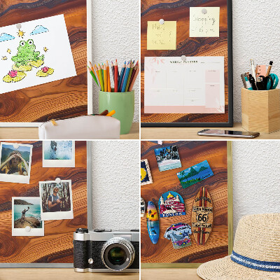 Magnetisch bord voor reismagneten met gouden lijst Houten ringen