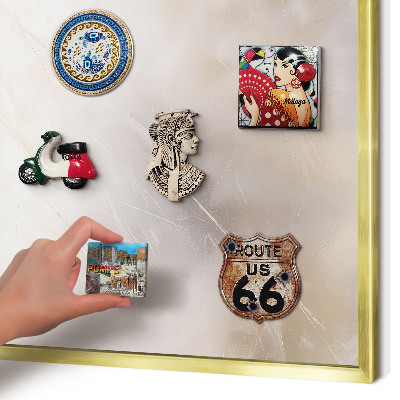 Magnetisch bord voor reismagneten met gouden lijst Zachte lichtheid