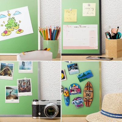 Magnetisch bord voor reismagneten met gouden lijst Groene harmonie